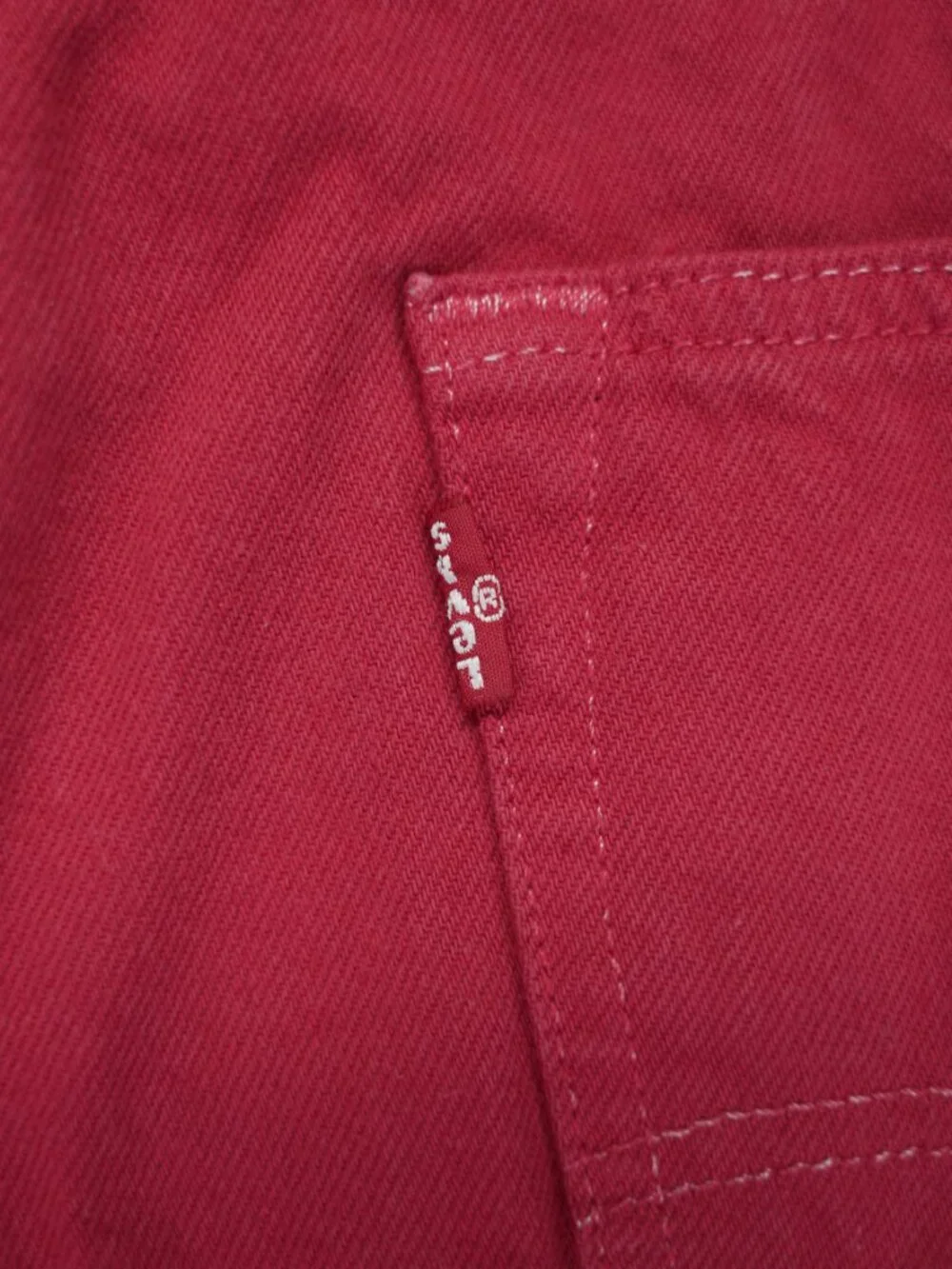 Levi's 501‎ Jeans Mens Size 40x30 Bright Red Button Fly Straight Leg Streetwear
